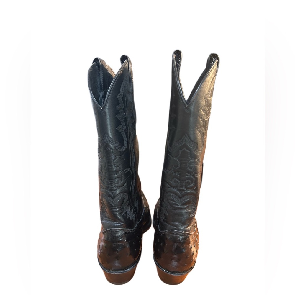 Men’s Vintage Justin Full Quill Ostrich Cowboy Boots Size 9D - Picture 3 of 8
